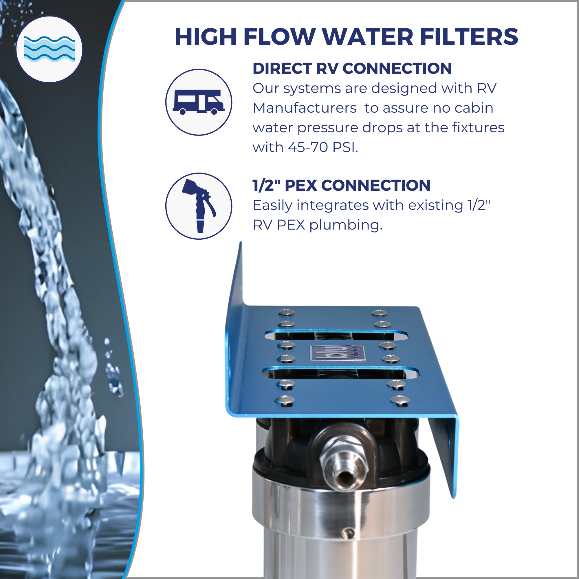 TRIO XLT | Fixed Mounted 3-Stage 10-Inch Water Filtration System
