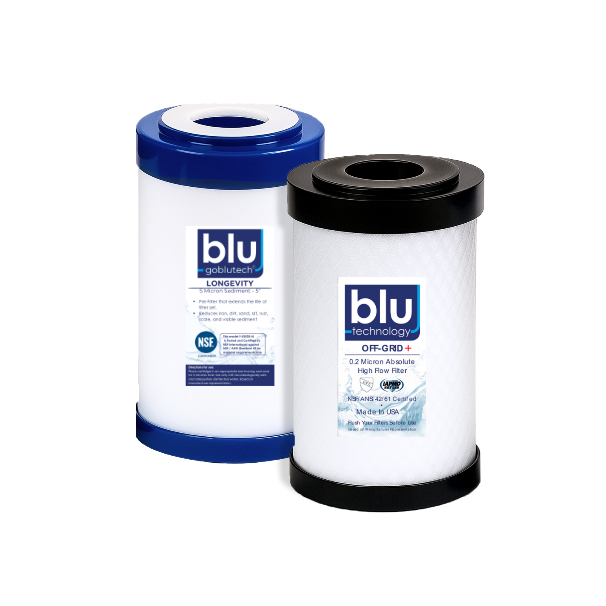 GoBluTech "OFFGRID+" Water Filter Replacement Pack – Blu Technology LLC