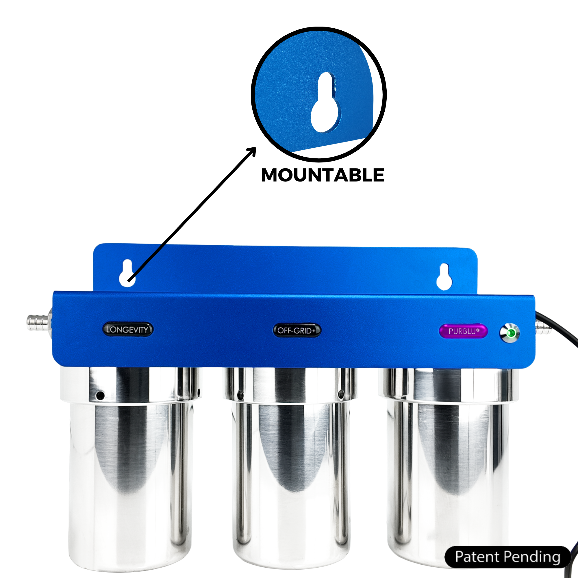 PURBLU® TRIO LED UVC 4-Stage RV Water Filter & Purification System