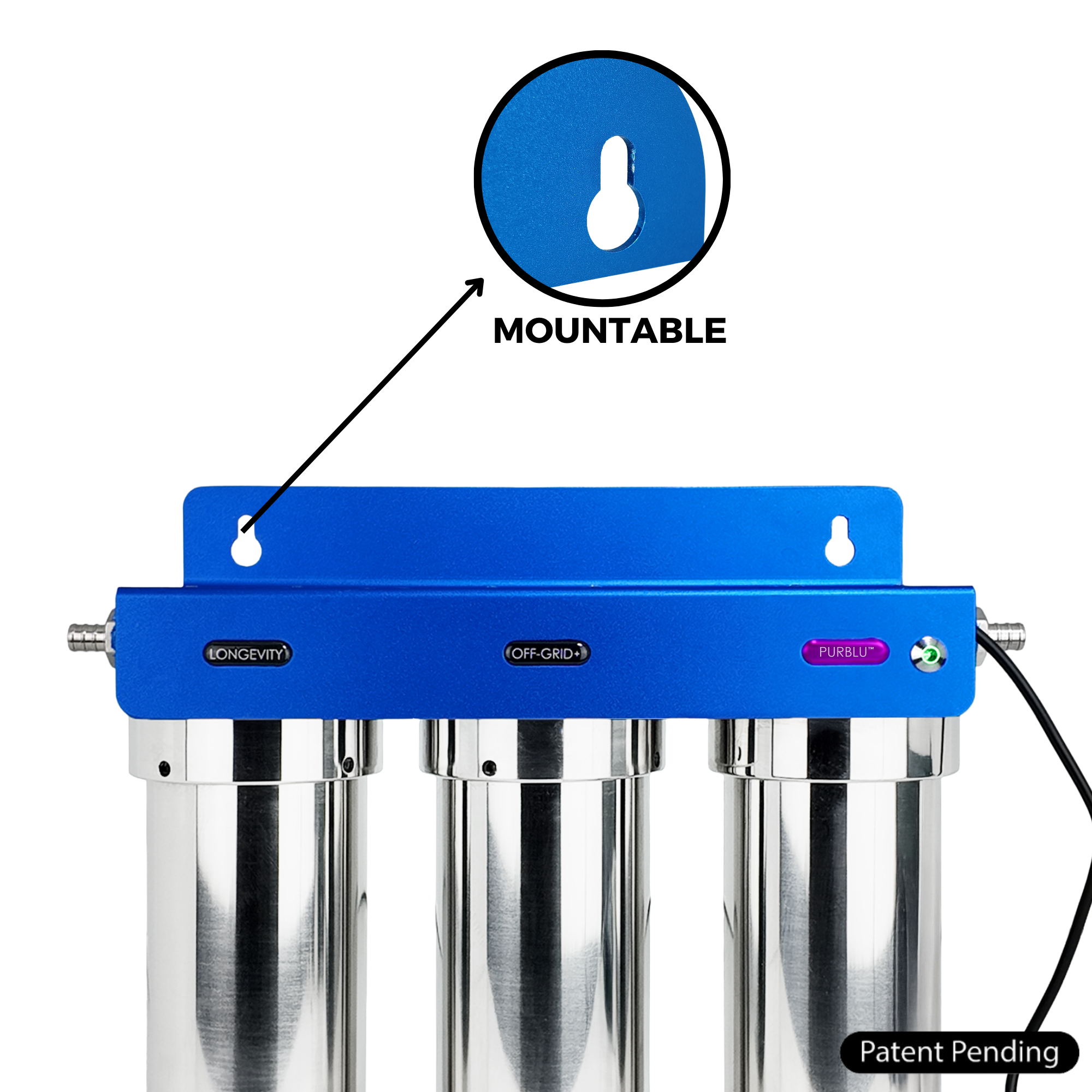 PURBLU™ TRIO XLt LED UVC 4-Stage RV Water Filtration & Purification System