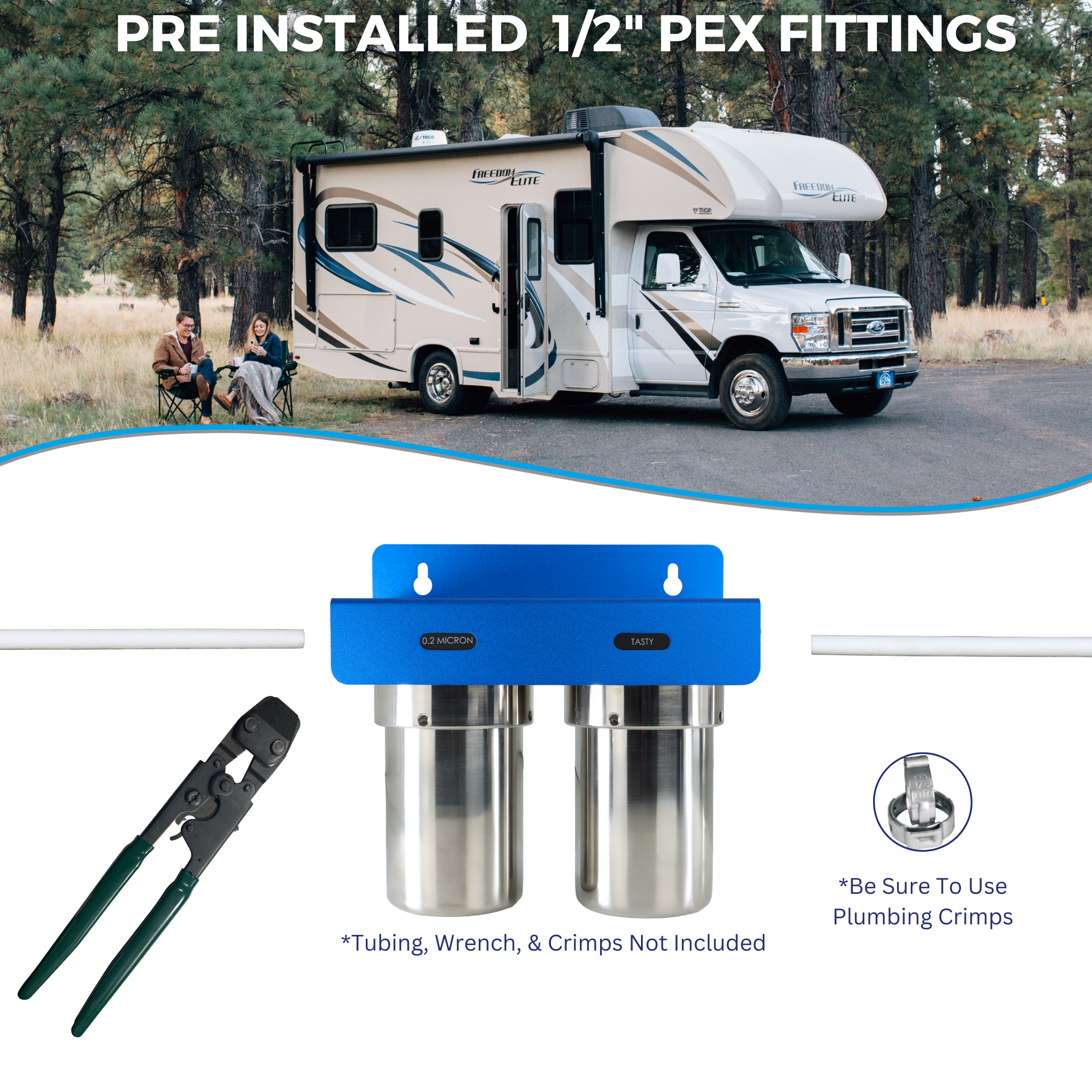 DUO | Fixed Mounted 2-Stage 5-Inch Water Filtration System