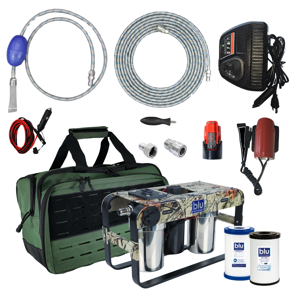 ARX+ Camo | Off-Grid 4-Stage Battery Powered Water Filtration System