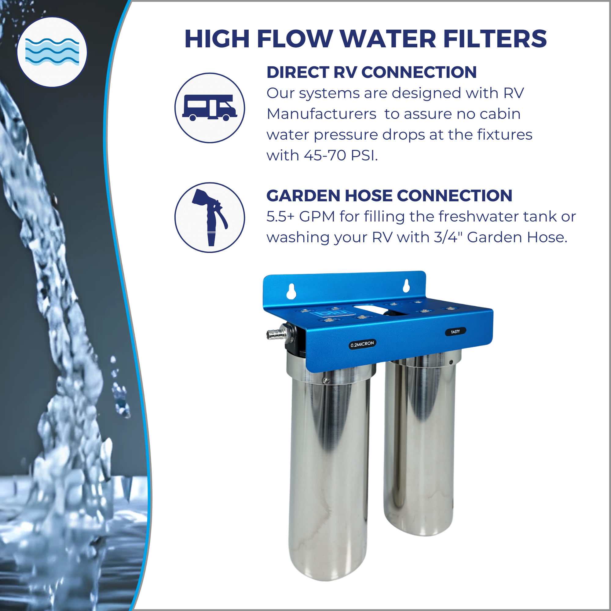 DUO XLT | Fixed Mounted 2-Stage 10-Inch Water Filtration System