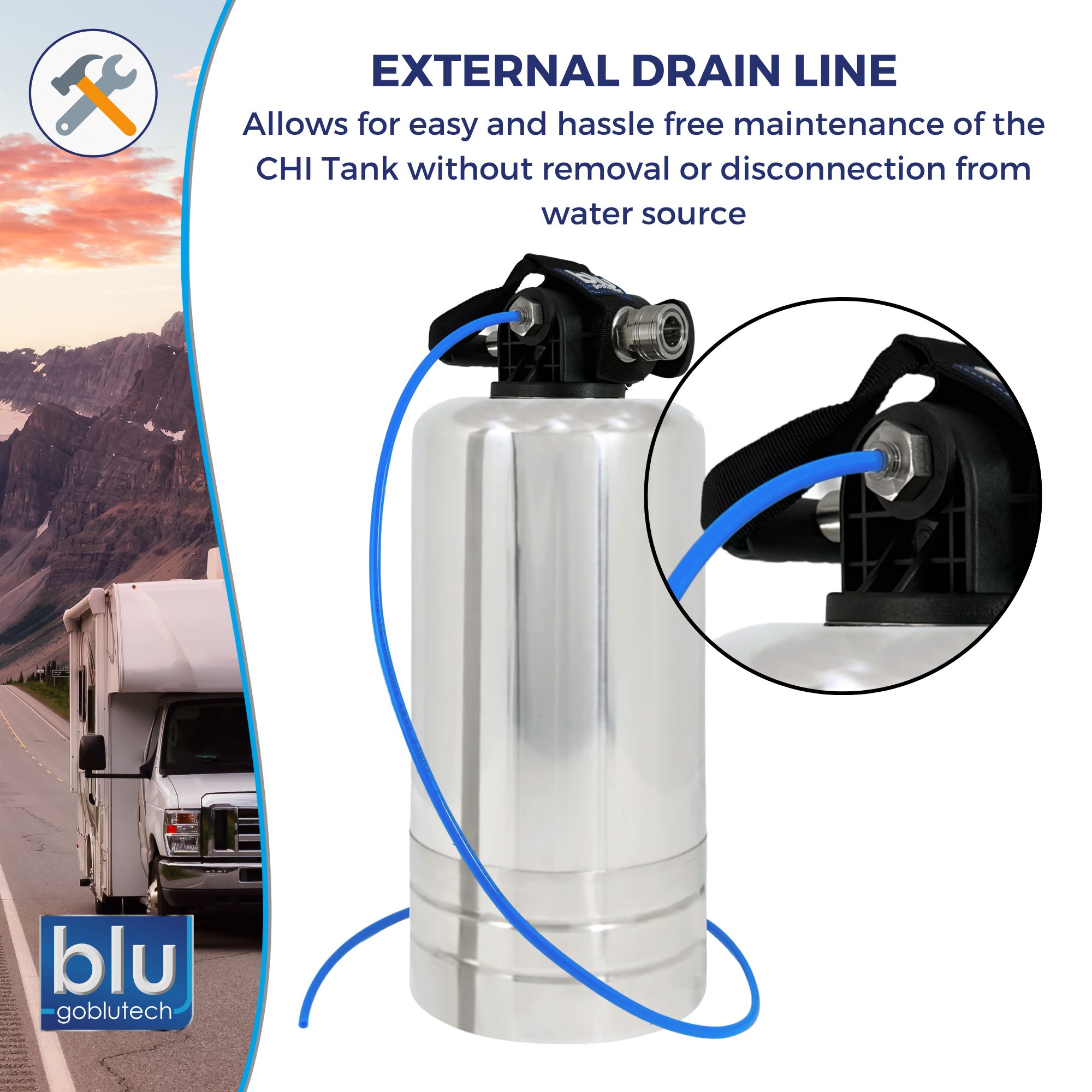 CHI Tank with SMART CAP | Chlorine, Hydrogen Sulfide, and Iron Filter