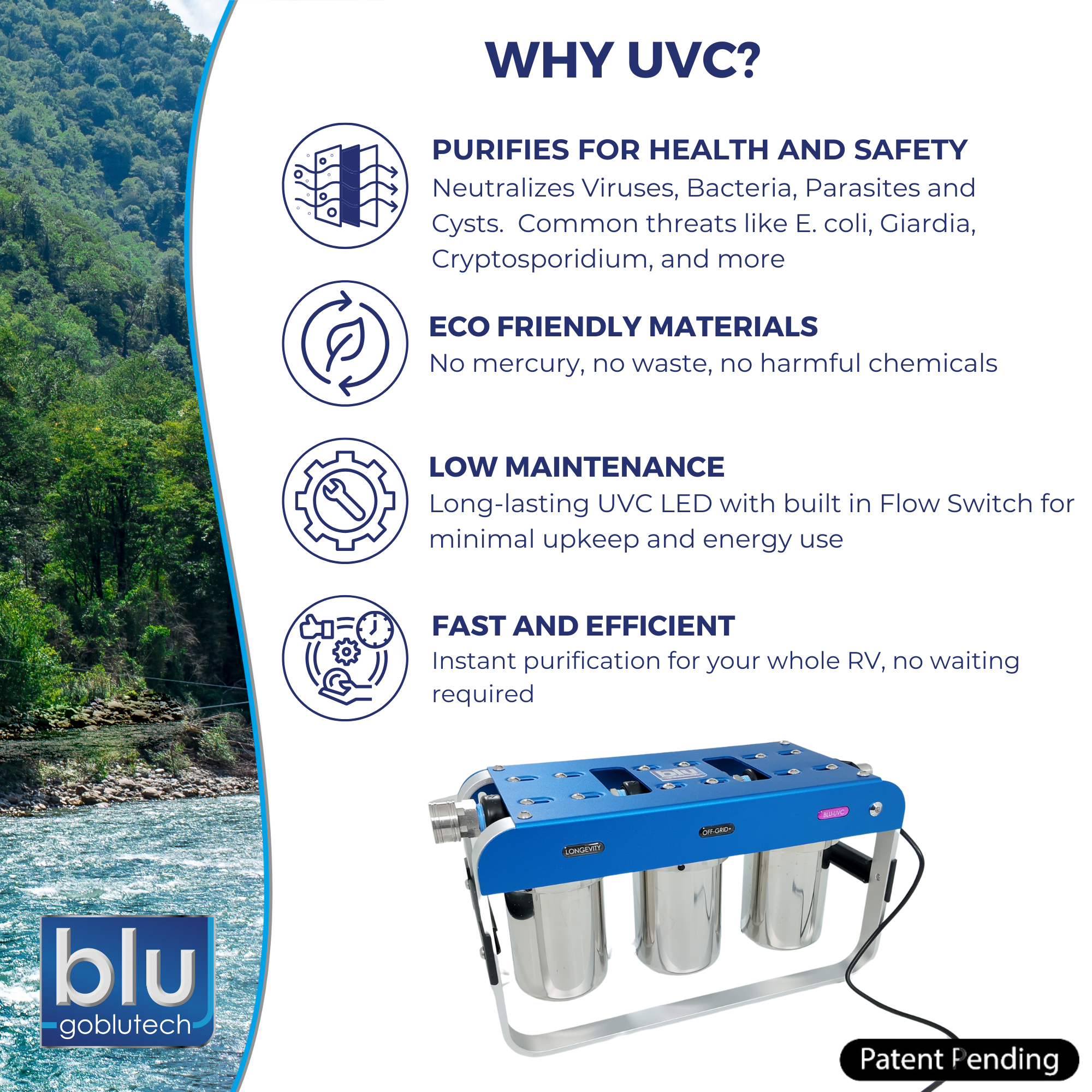 AR3 LED UVC 4-Stage RV Water Filter & Purification System