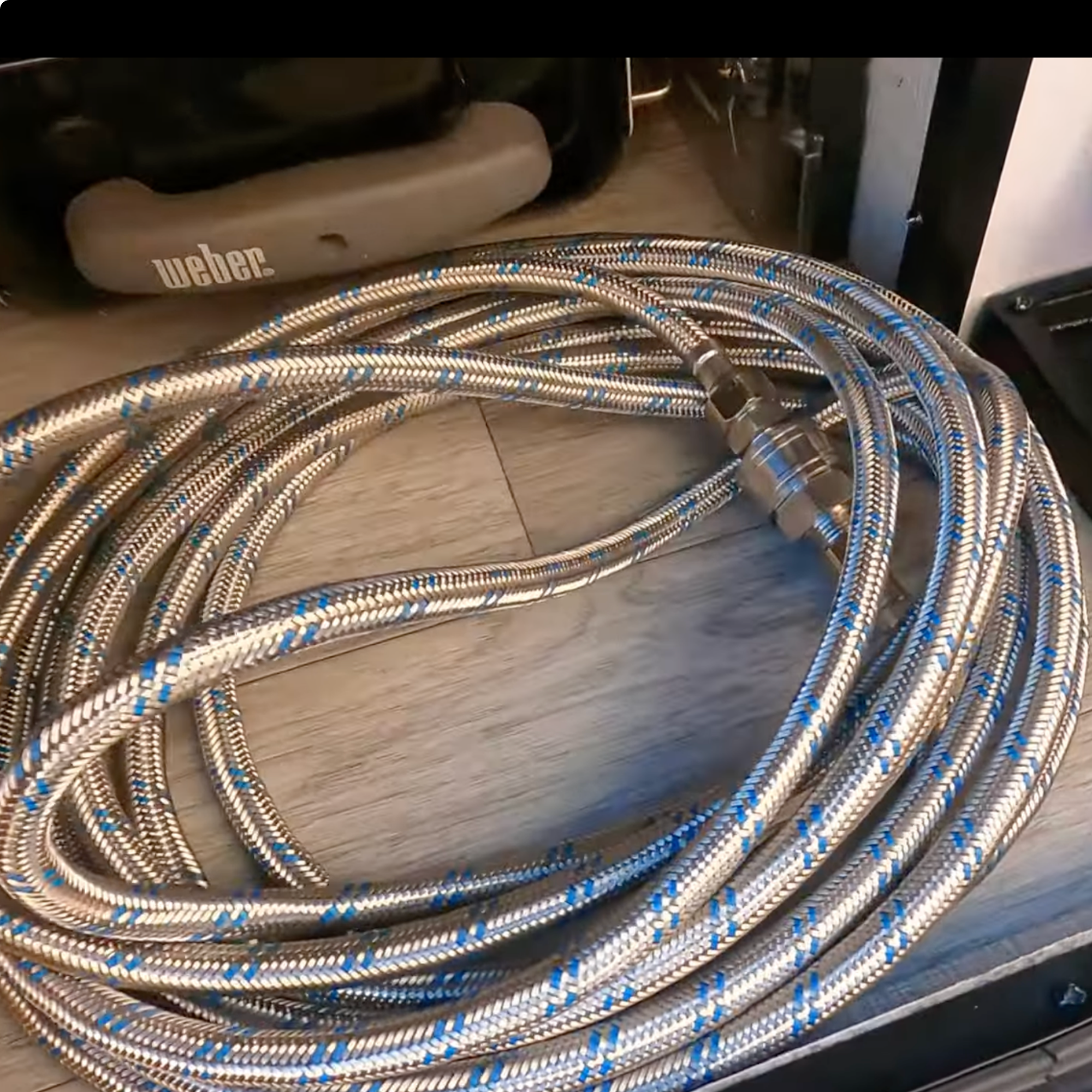 25ft Universal Stainless Steel Hose with Quick Connects