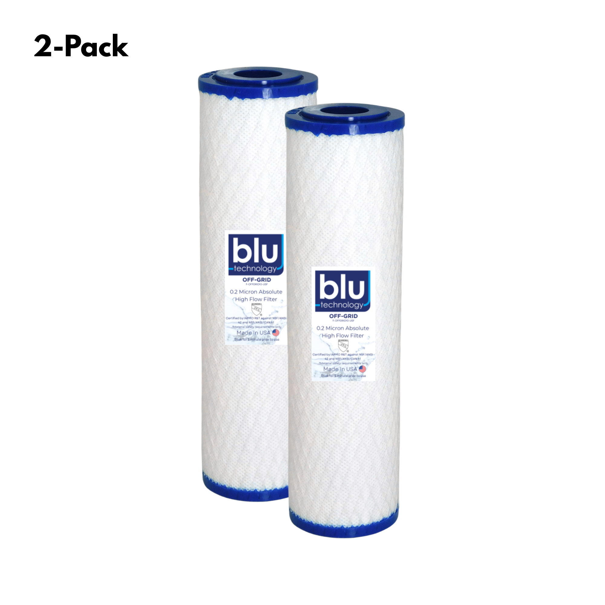 "OFF-GRID" UPGRADE Water Filter Recharge (2-Pack) | 10-inch
