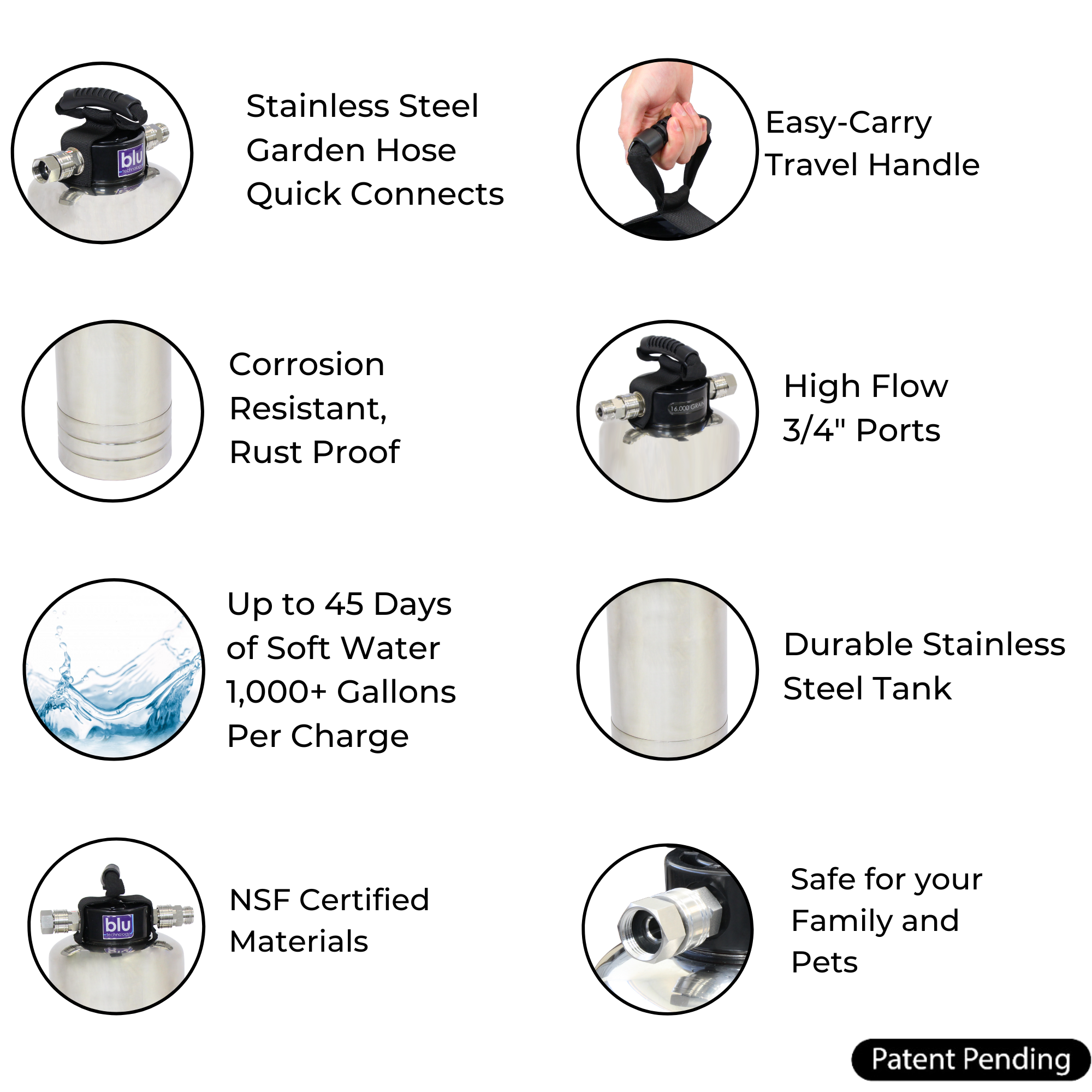 Water Softener with Stainless Steel Quick Connects