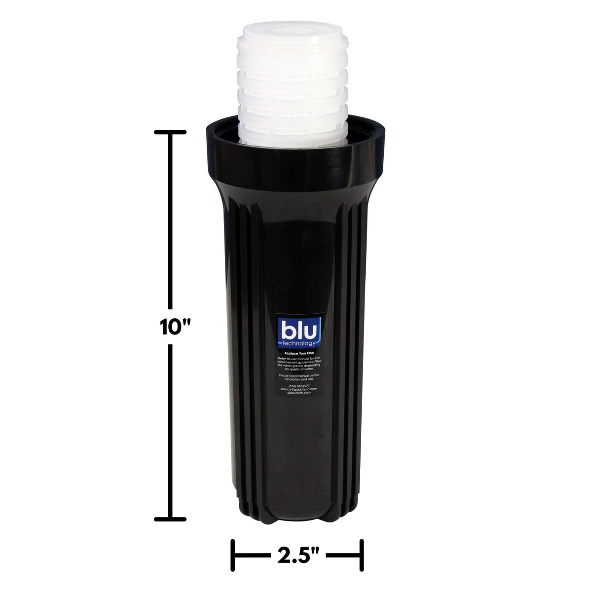 Blu Tech 0.2 Micron High Flow Water Filter (10 x 2.5 inch) Blu