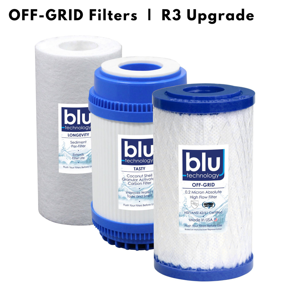 Blu Tech "OFFGRID" Water Filter R3 ELITE Upgrade Recharge Pack