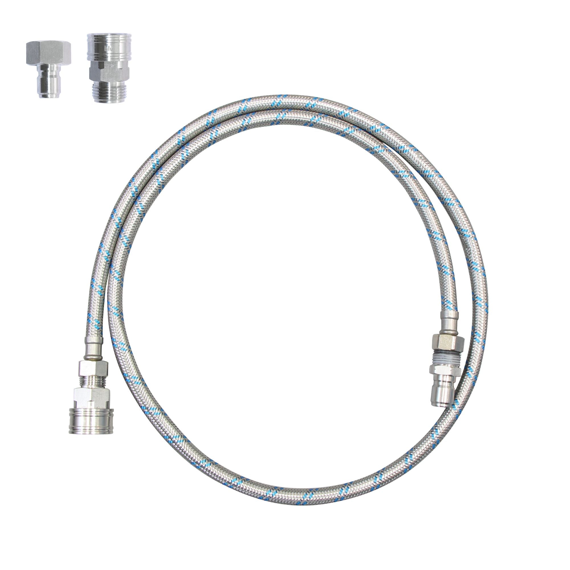 5ft Universal Stainless Steel Hose with Quick Connects