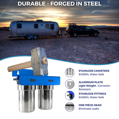 DUO | Fixed Mounted 2-Stage 5-Inch Water Filtration System