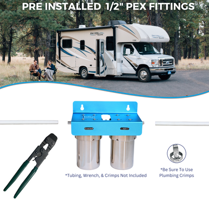 DUO | Fixed Mounted 2-Stage 5-Inch Water Filtration System