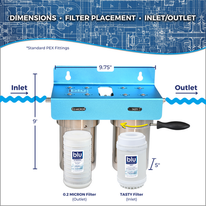DUO | Fixed Mounted 2-Stage 5-Inch Water Filtration System