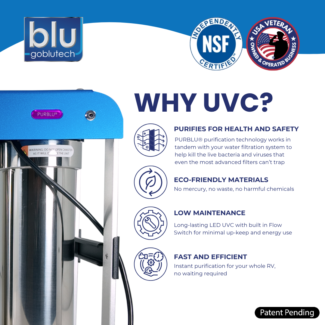 PURBLU® AR3 XLt LED UVC 4-Stage RV Water Filter & Purification System
