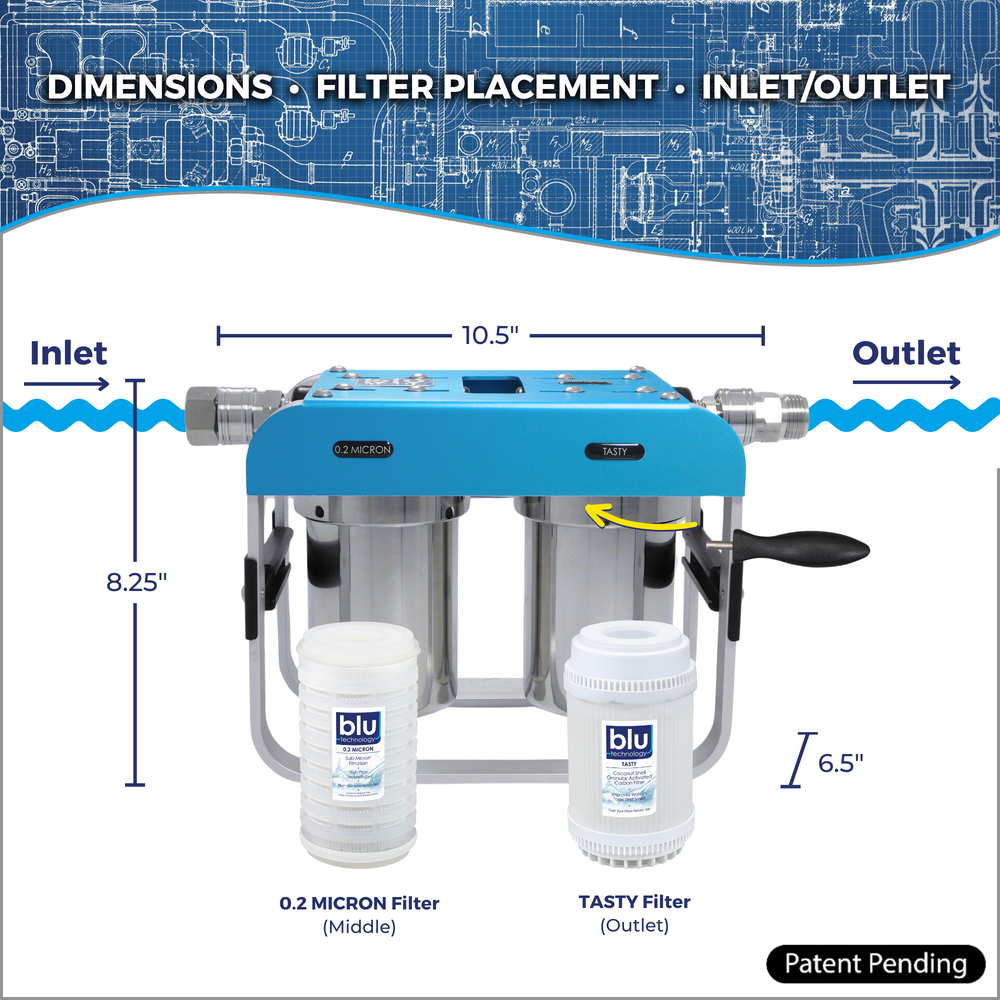 GoBluTech AR2 2-Stage RV Water Filter System – Blu Technology LLC