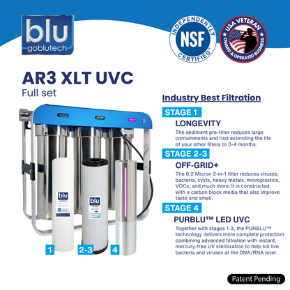 PURBLU™ AR3 XLt LED UVC 4-Stage RV Water Filtration & Purification System