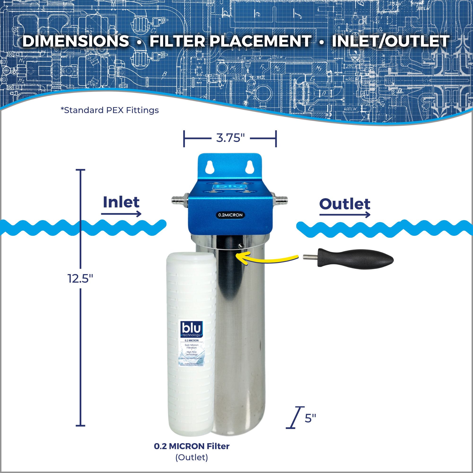 SOLO | Fixed Mounted 1-Stage 10-Inch Water Filtration System