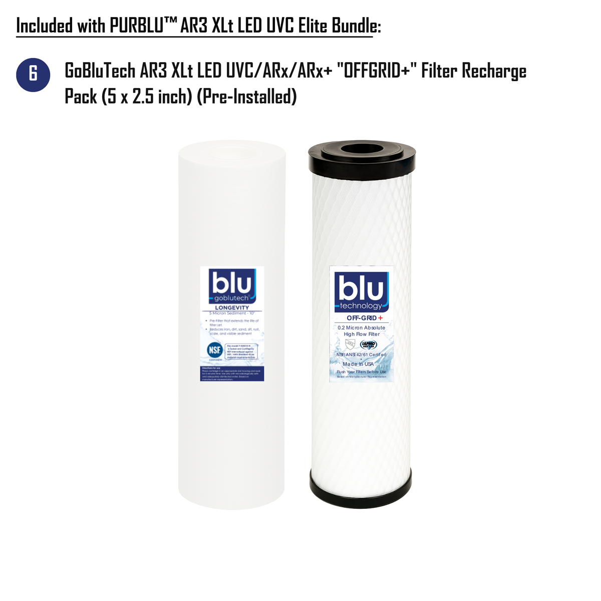 GoBluTech AR3 XLt UVC ELITE Bundle | RV Filtration & Purification Kit ...