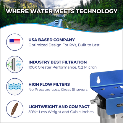 TRIO | Fixed Mounted 3-Stage 5-Inch Water Filtration System