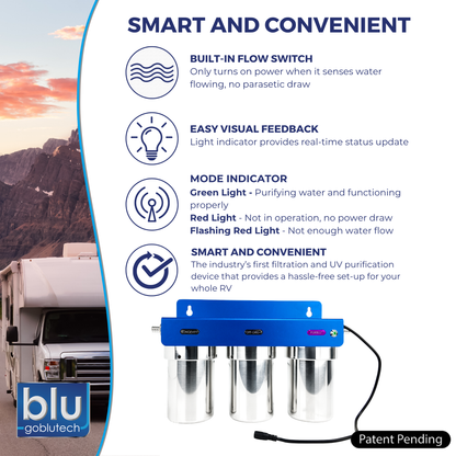 PURBLU™ TRIO LED UVC 4-Stage RV Water Filtration & Purification System