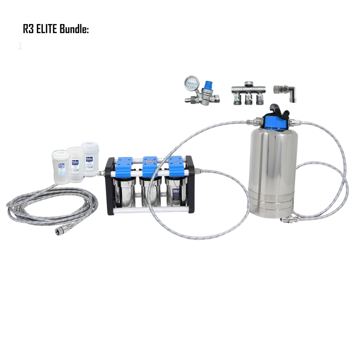 Blu Tech R3 ELITE Bundle | Fully Equipped 3-Stage Filtration System, W ...