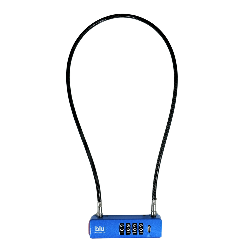 GoBluTech Combination Lock with 30-inch Retractable Steel Cable – Blu ...