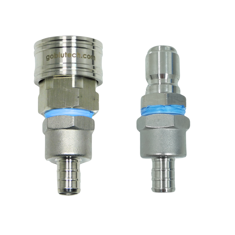 Pex Process Adapter GoBluTech Stainless Steel Quick Connect to PEX Adapter Set – Blu ...