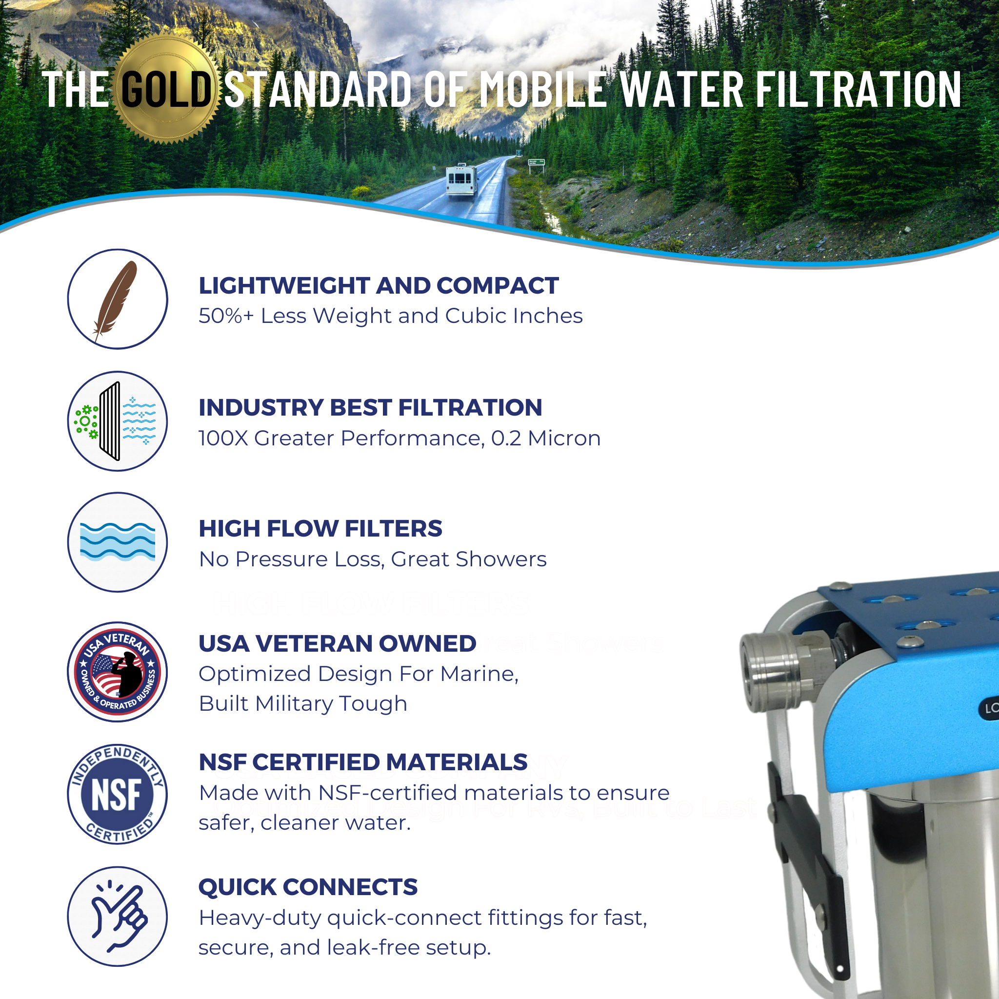 AR3 3-Stage RV Water Filtration System