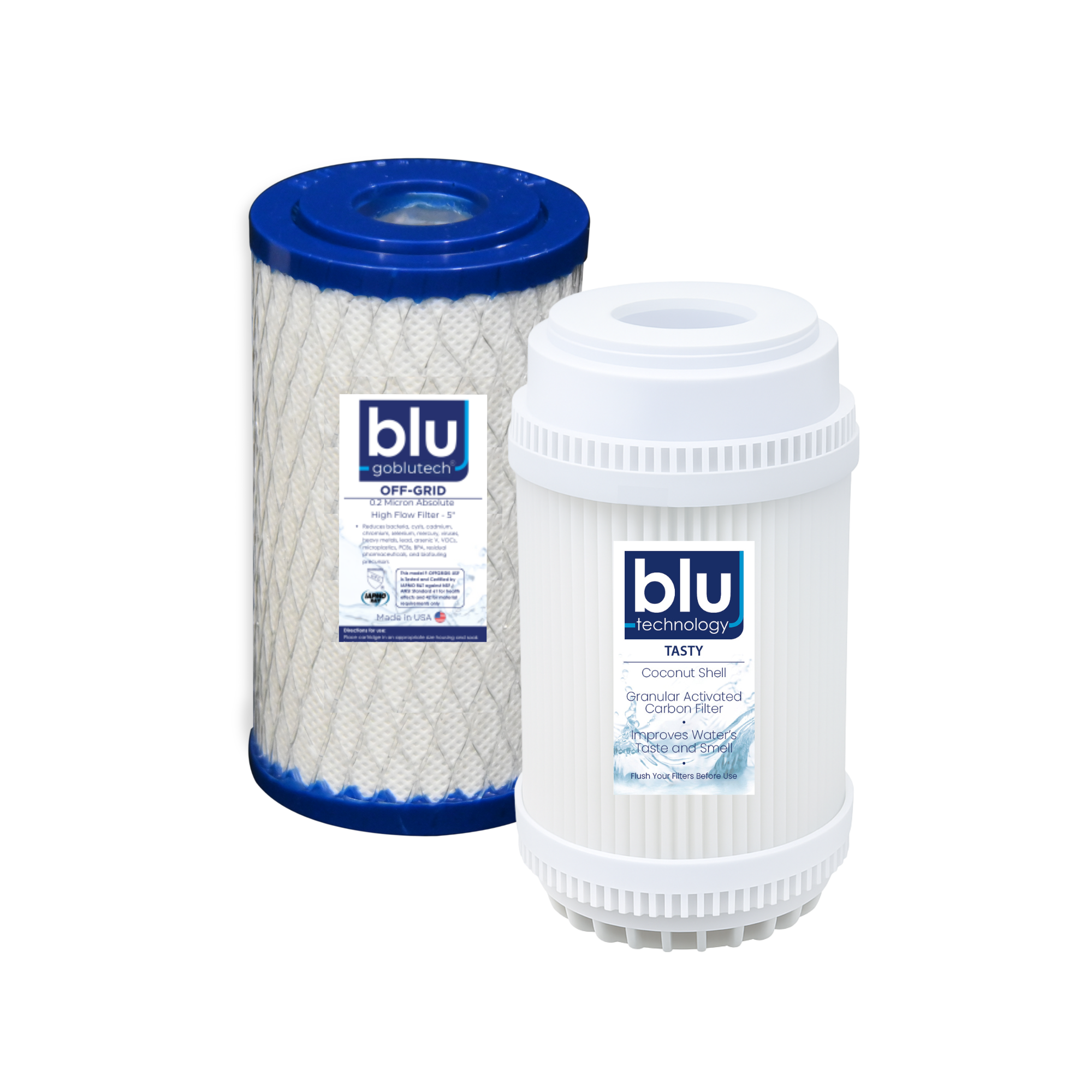 GoBluTech 2 Stage "OFF-GRID" RV Water Filter Replacement Pack | 5-inch ...