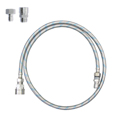 5ft Universal Stainless Steel Hose with Quick Connects