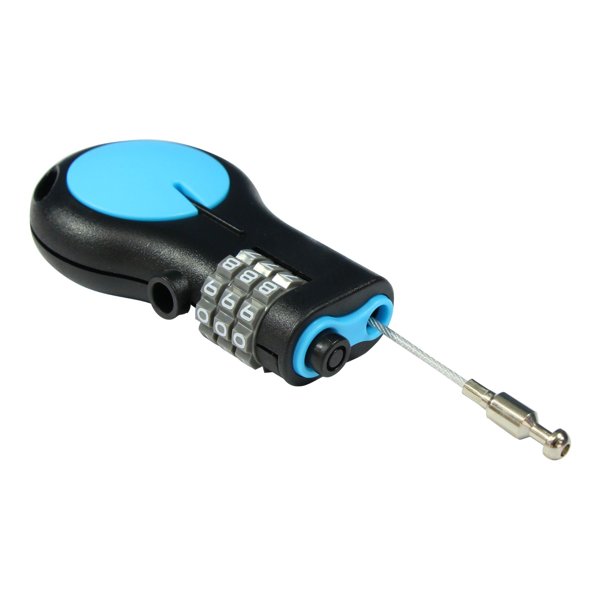 Combination Lock with 30-inch Retractable Steel Cable