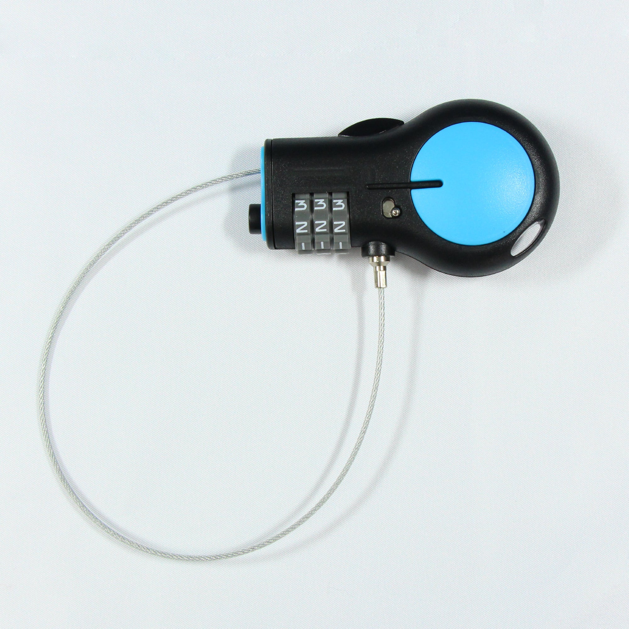 Combination Lock with 30-inch Retractable Steel Cable